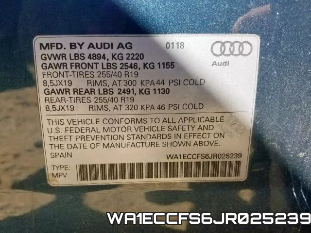 WA1ECCFS6JR025239 фото 2