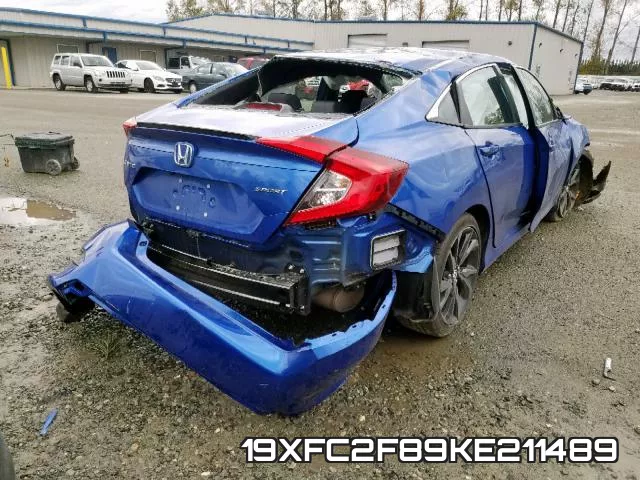 19XFC2F89KE211489 фото 4