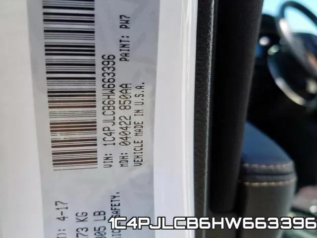 1C4PJLCB6HW663396 фото 2