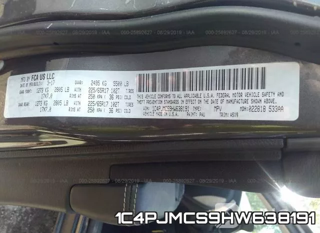 1C4PJMCS9HW638191 фото 10