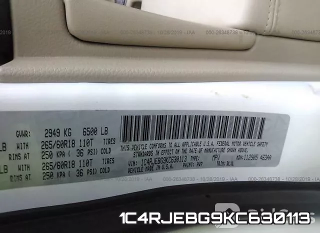 1C4RJEBG9KC630113 фото 10