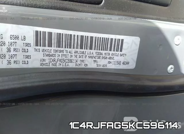 1C4RJFAG5KC596114 фото 10