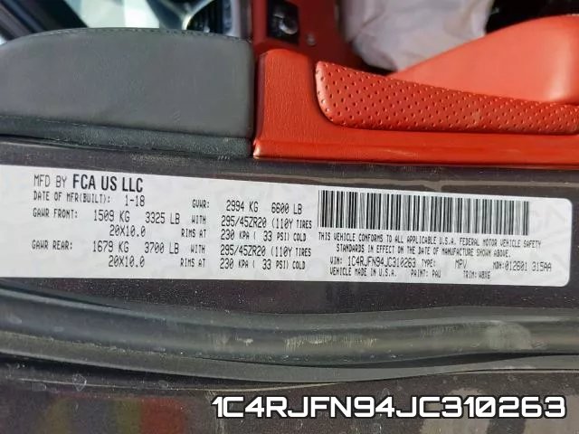 1C4RJFN94JC310263 фото 2