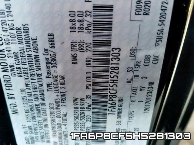 1FA6P8CF5H5281303 фото 2