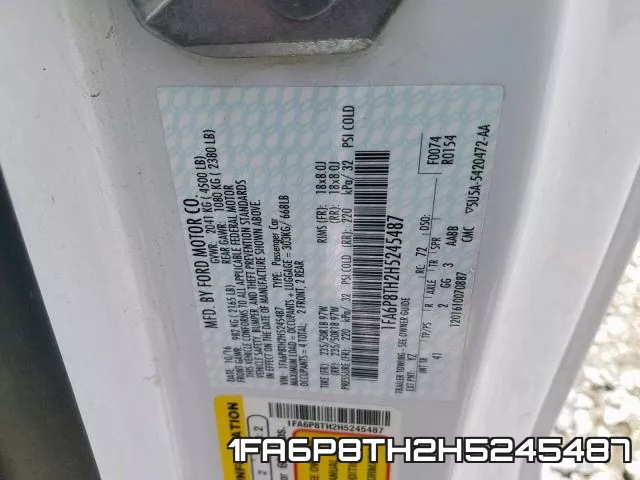 1FA6P8TH2H5245487 фото 2