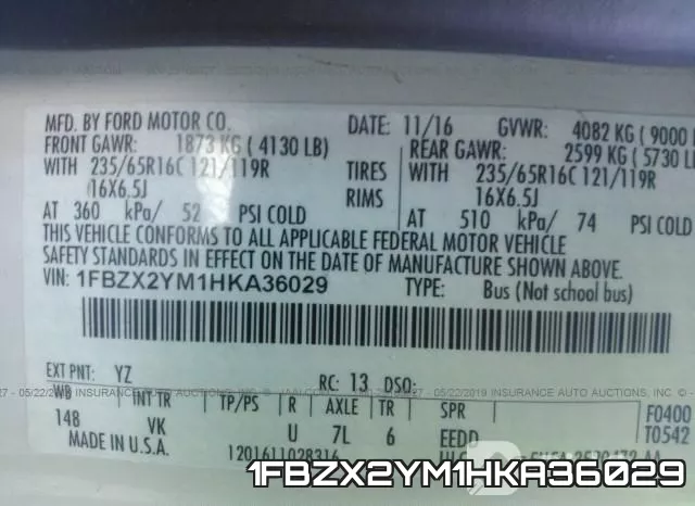 1FBZX2YM1HKA36029 фото 10