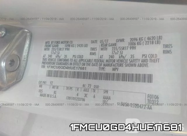 1FMCU0GD4HUE17681 фото 10