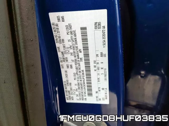 1FMCU0GD8HUF03835 фото 2