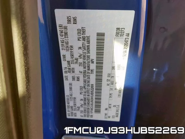 1FMCU0J93HUB52269 фото 2