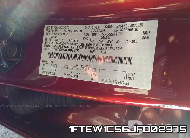 1FTEW1C56JFD02375 фото 10