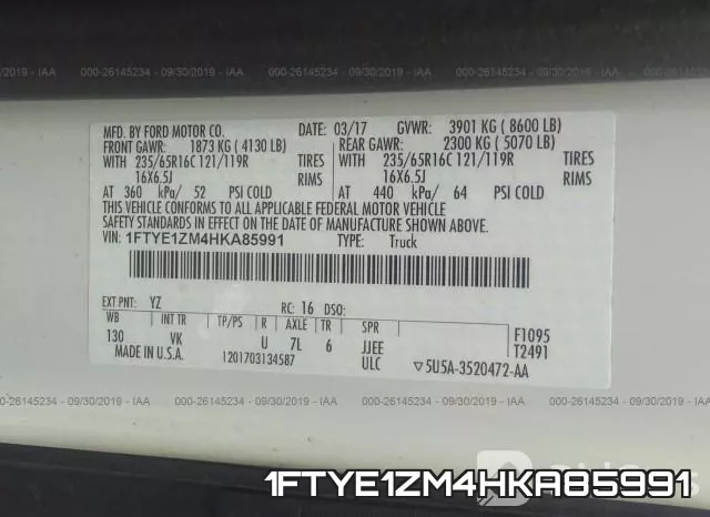1FTYE1ZM4HKA85991 фото 10