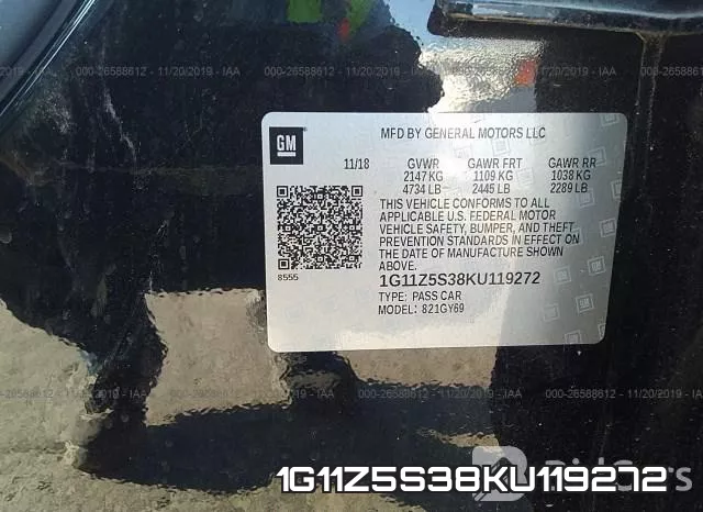 1G11Z5S38KU119272 фото 10