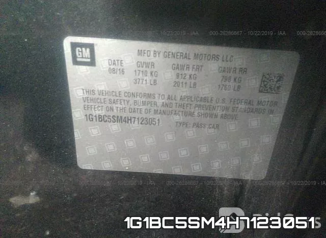 1G1BC5SM4H7123051 фото 10