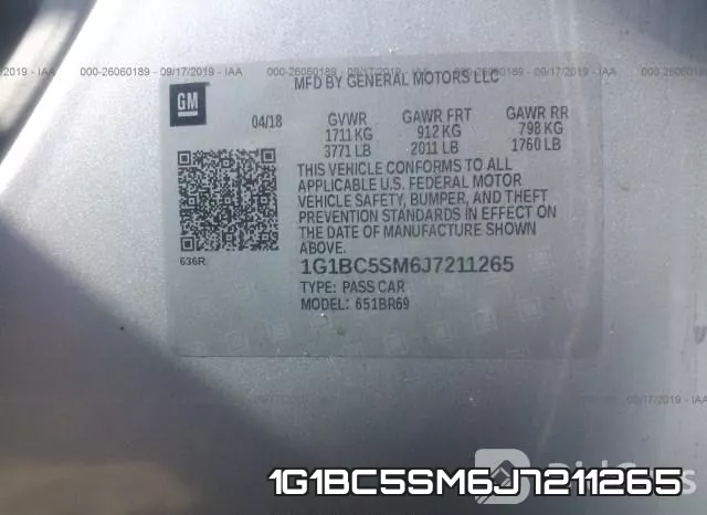 1G1BC5SM6J7211265 фото 10