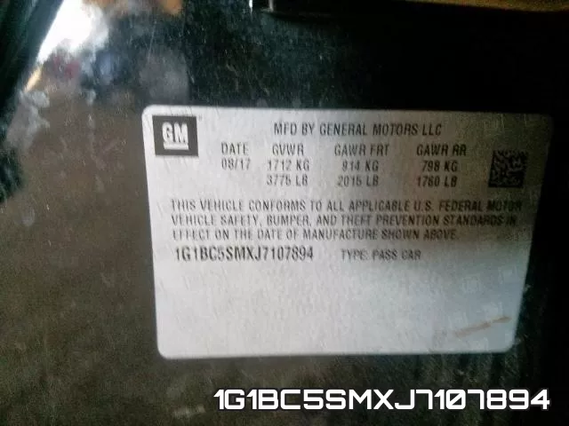 1G1BC5SMXJ7107894 фото 2