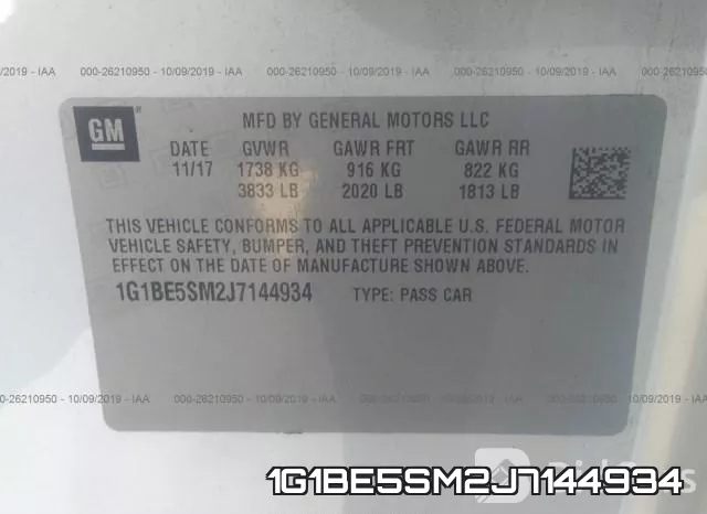 1G1BE5SM2J7144934 фото 10