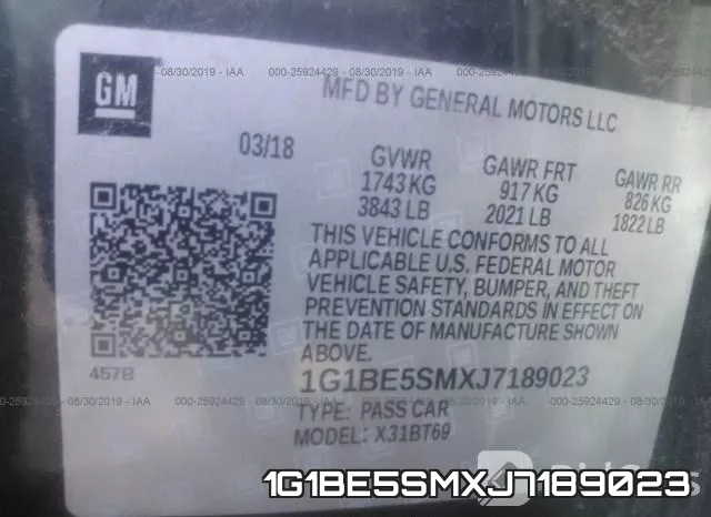 1G1BE5SMXJ7189023 фото 9