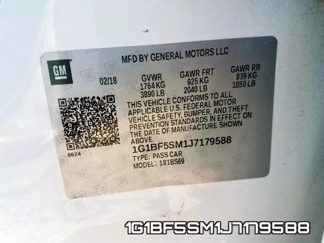 1G1BF5SM1J7179588 фото 2