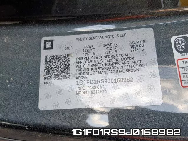 1G1FD1RS9J0168982 фото 2
