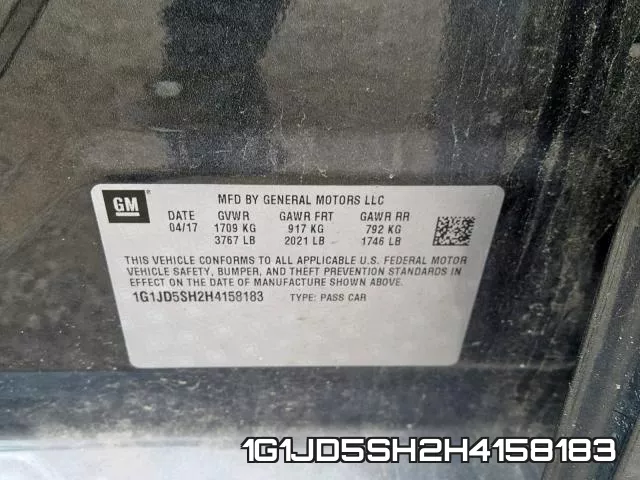 1G1JD5SH2H4158183 фото 2