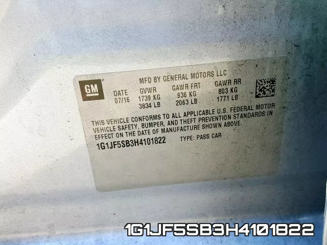 1G1JF5SB3H4101822 фото 2