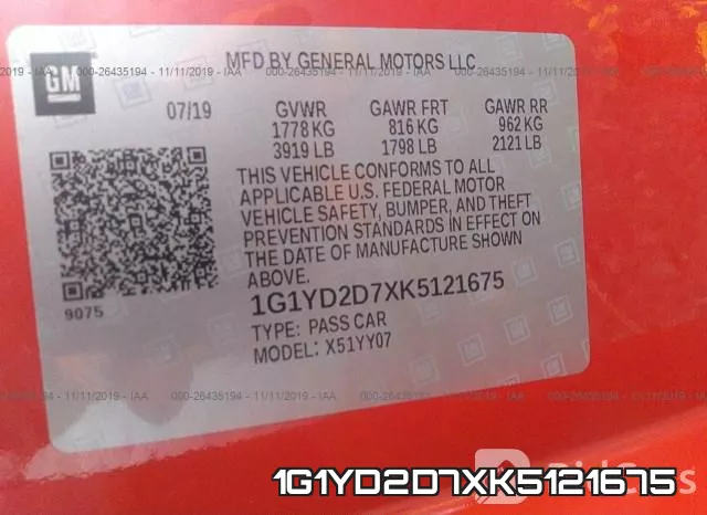 1G1YD2D7XK5121675 фото 10