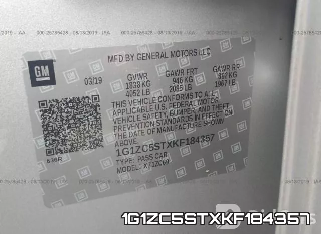1G1ZC5STXKF184357 фото 10