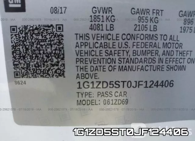 1G1ZD5ST0JF124406 фото 9