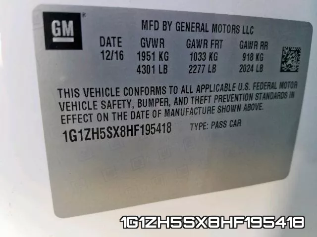 1G1ZH5SX8HF195418 фото 2