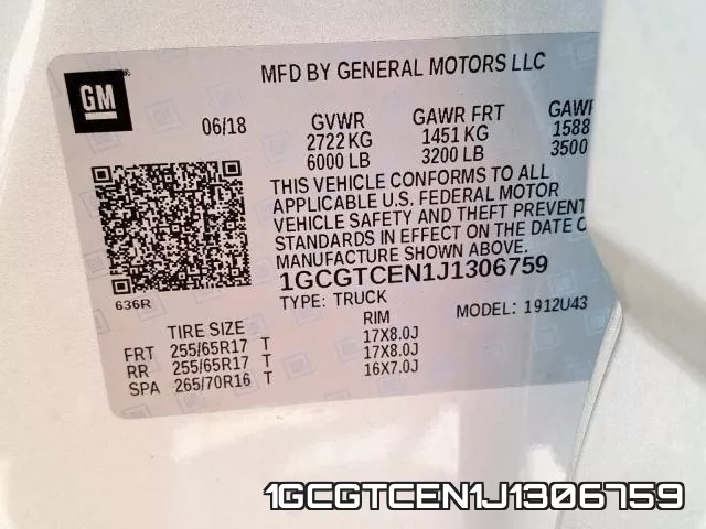 1GCGTCEN1J1306759 фото 2