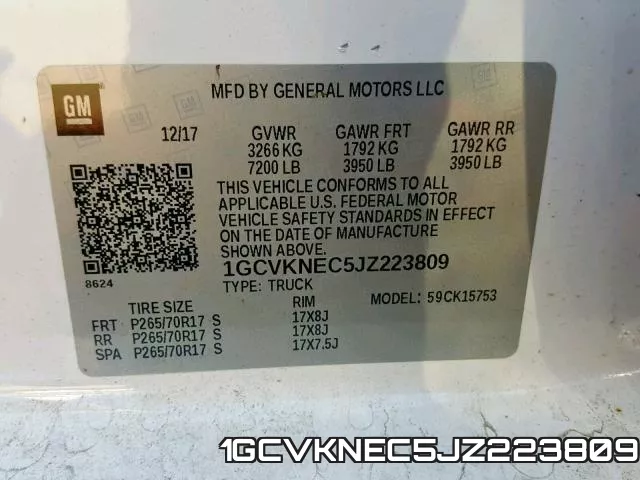 1GCVKNEC5JZ223809 фото 2