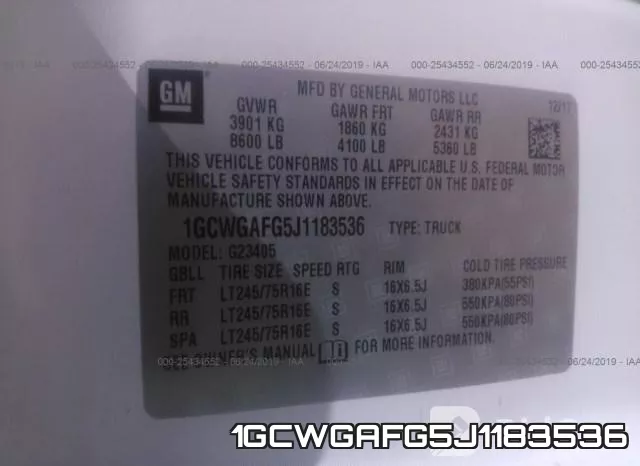 1GCWGAFG5J1183536 фото 8