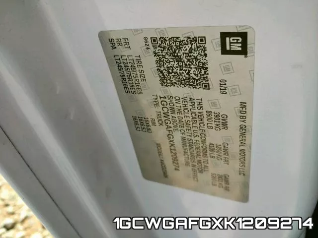 1GCWGAFGXK1209274 фото 2