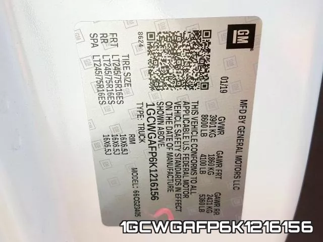 1GCWGAFP6K1216156 фото 2