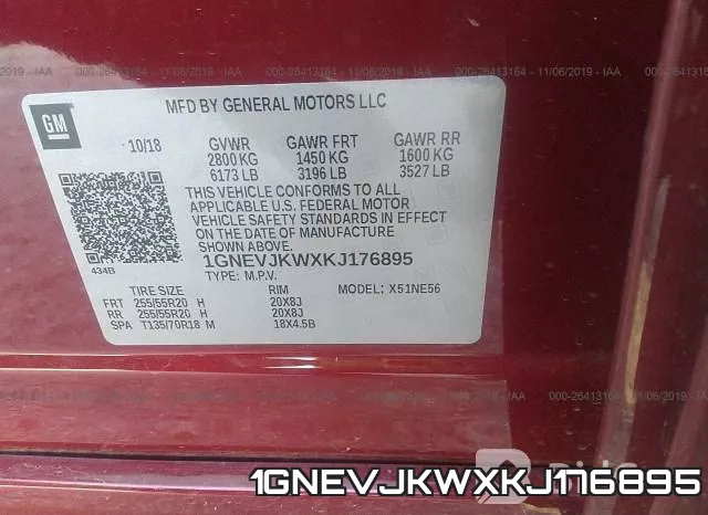 1GNEVJKWXKJ176895 фото 10