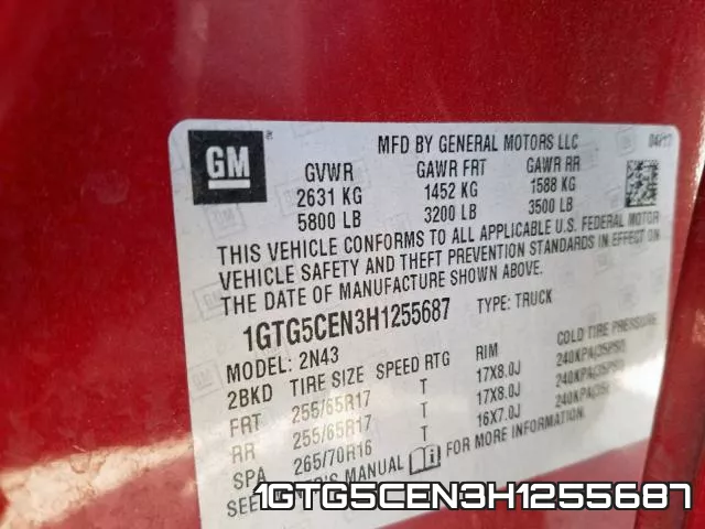 1GTG5CEN3H1255687 фото 2