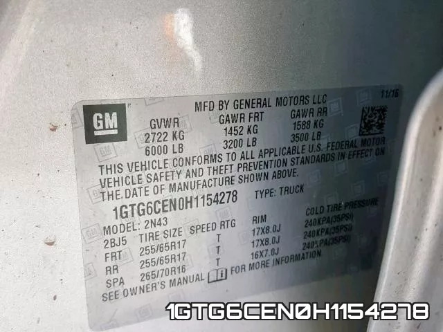 1GTG6CEN0H1154278 фото 2