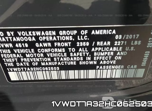 1VWDT7A32HC062503 фото 10