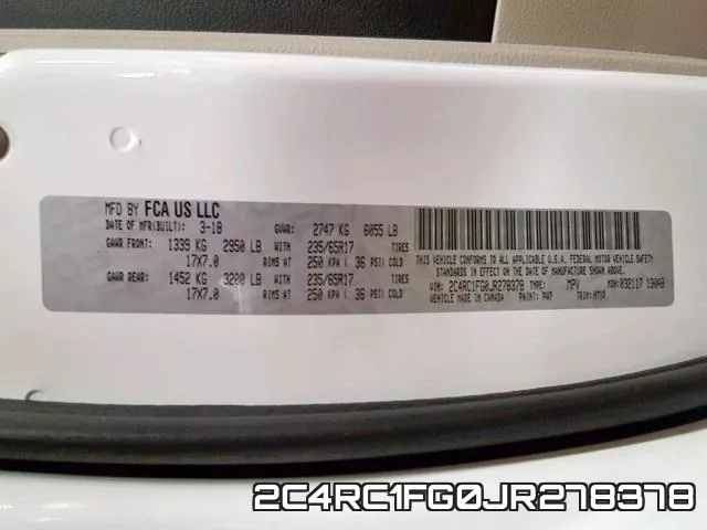 2C4RC1FG0JR278378 фото 2