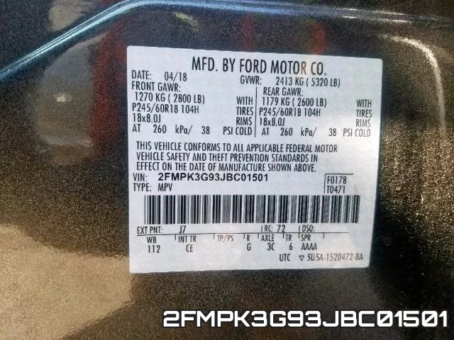 2FMPK3G93JBC01501 фото 2