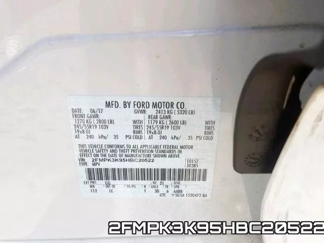 2FMPK3K95HBC20522 фото 2