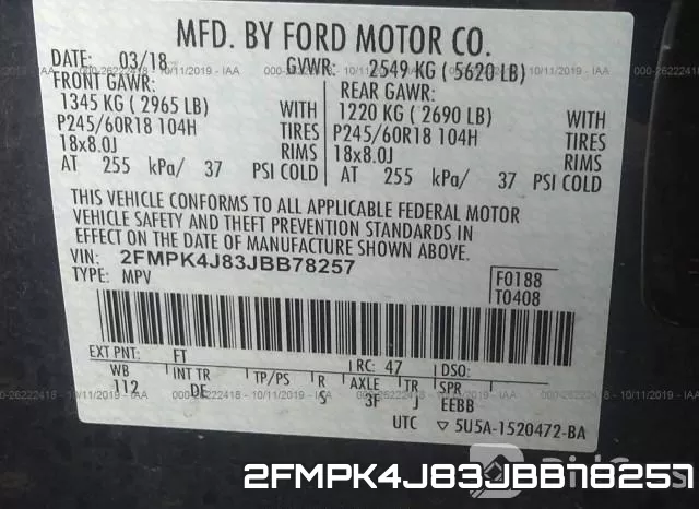 2FMPK4J83JBB78257 фото 10