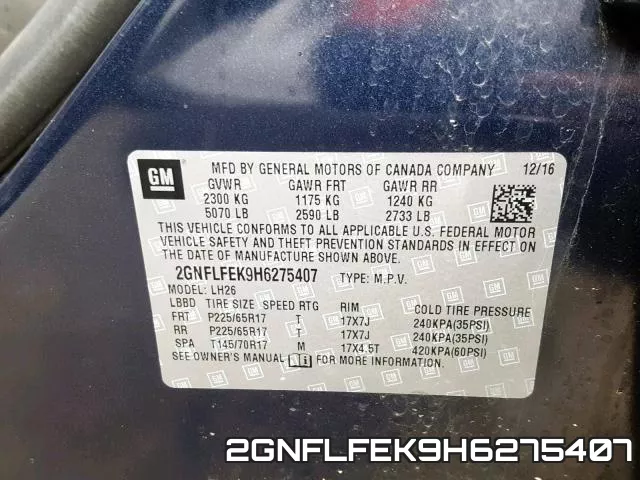 2GNFLFEK9H6275407 фото 2