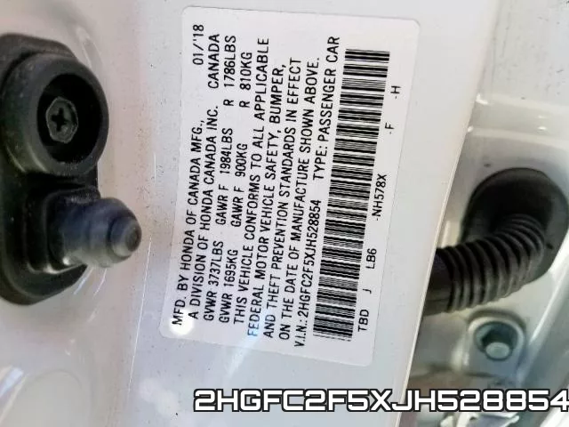 2HGFC2F5XJH528854 фото 2
