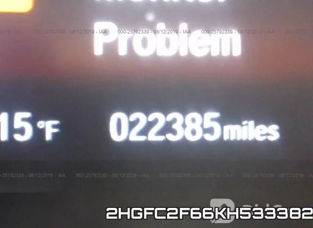 2HGFC2F66KH533382 фото 8