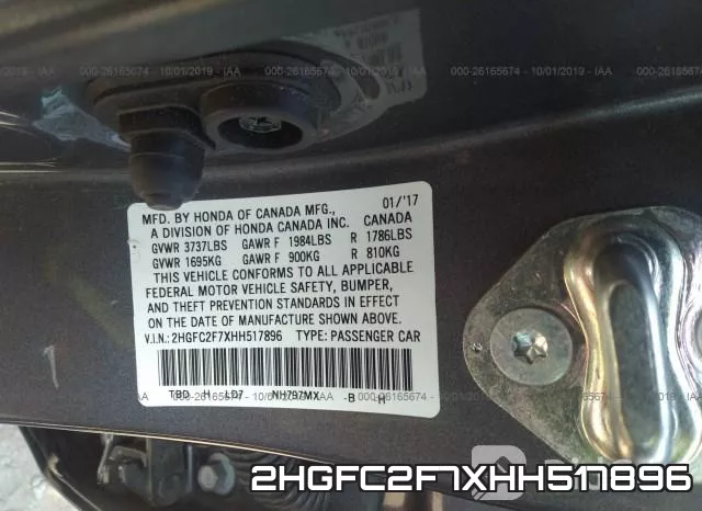 2HGFC2F7XHH517896 фото 10