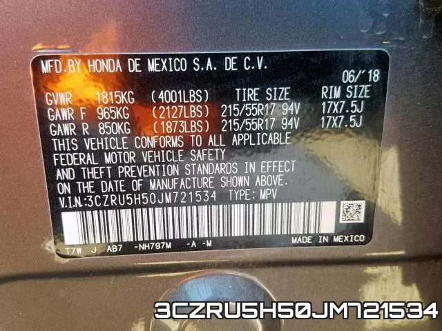 3CZRU5H50JM721534 фото 2