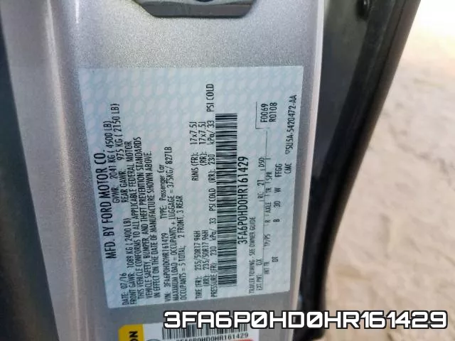 3FA6P0HD0HR161429 фото 2