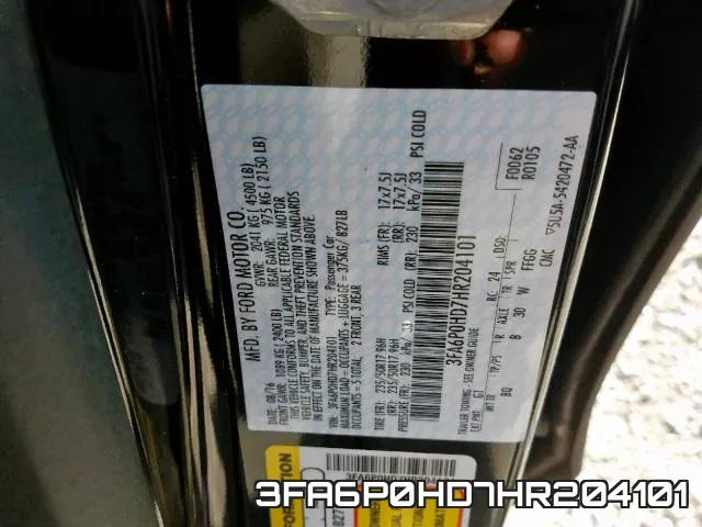 3FA6P0HD7HR204101 фото 2