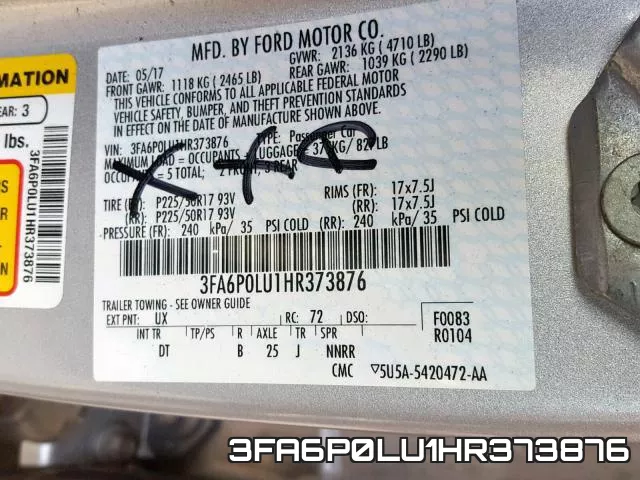 3FA6P0LU1HR373876 фото 2